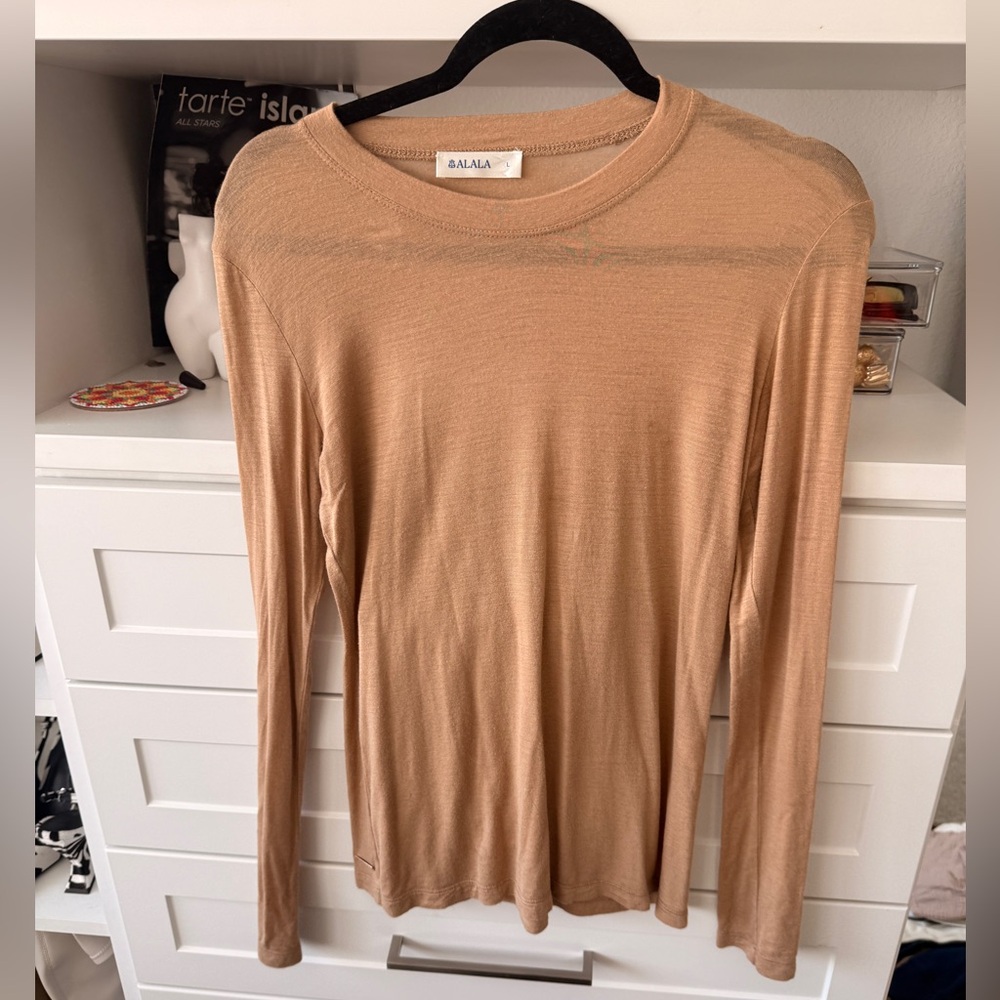 Alala Tan Long Sleeve Top